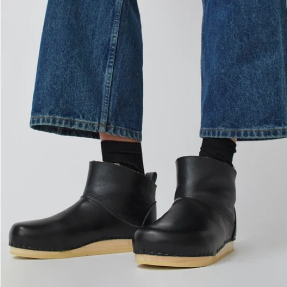 No. 6 Low Shearling Clog Boot Java Dark Brown - image 3